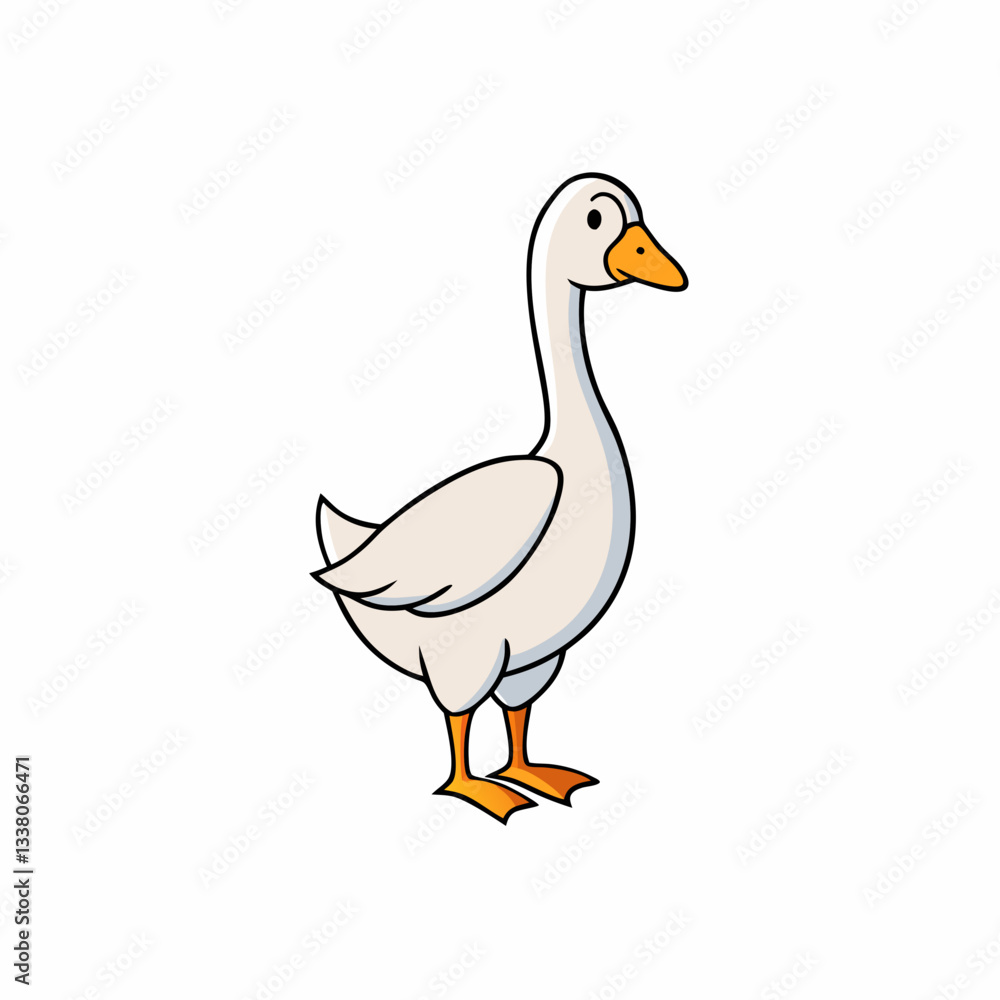 goose on white background goose on white background