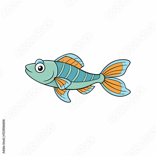 guppy fish on a white background