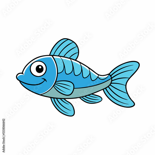 guppy fish isolated on white