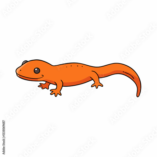 newt on a white