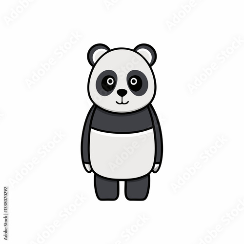 panda cartoon isolate on white