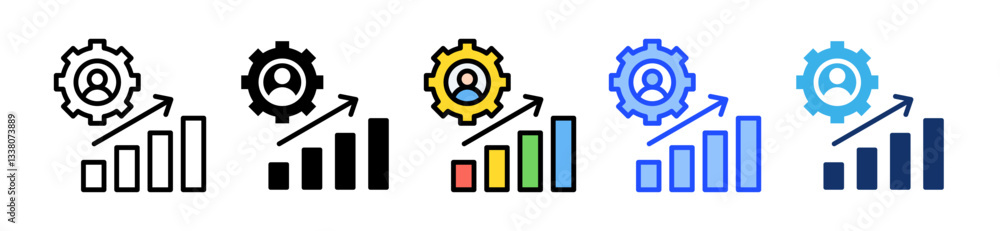 Self Development Icon Set With Multiple Style Collection Self Development Icon Set With Multiple Style Collection