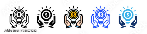 Intellectual Property Icon Set With Multiple Style Collection