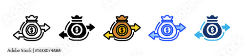 Transfer Icon Set With Multiple Style Collection
