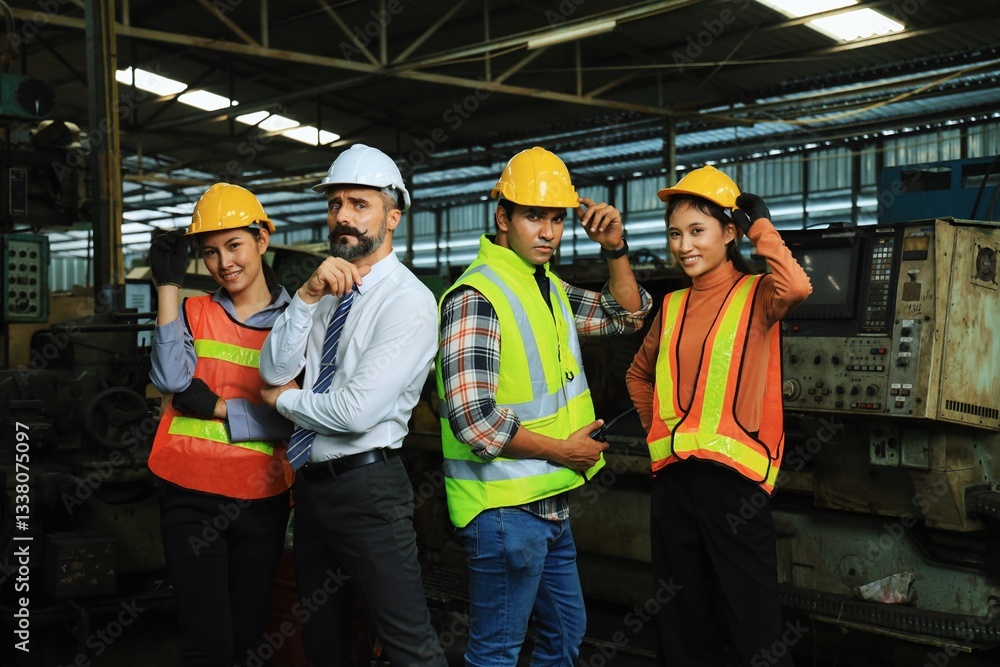construction workers in warehouse construction workers in warehouse