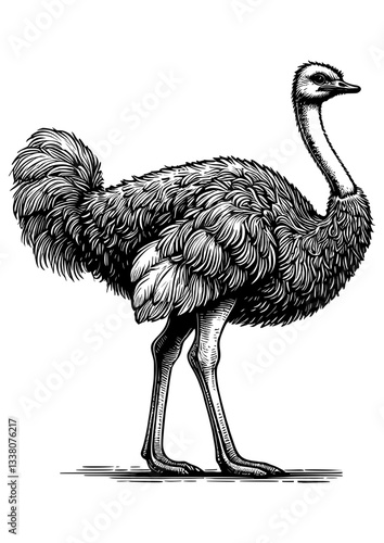 Ostrich Vector Illustration