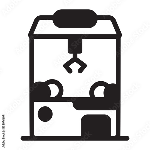 claw machine glyph icon