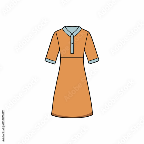vector illustration of a tunic dress
