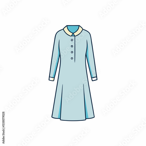 vector illustration of a tunic dress
