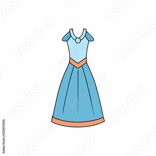 yoke dress vector illustration