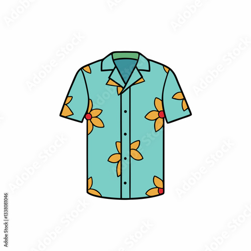 hawaiian shirt vector illustration