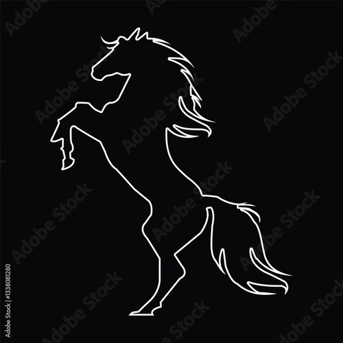 silhouette of a horse