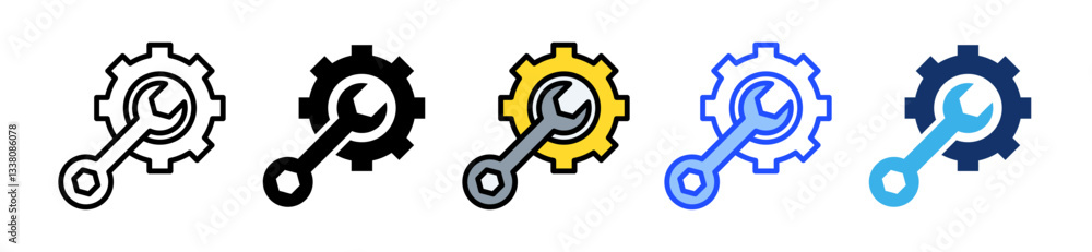 Equipment Icon Set With Multiple Style Collection Equipment Icon Set With Multiple Style Collection
