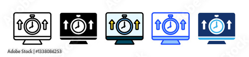 Uptime Icon Set With Multiple Style Collection