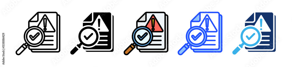 Contingency Icon Set With Multiple Style Collection Contingency Icon Set With Multiple Style Collection