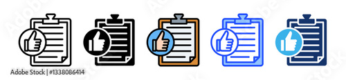 Acceptable Risk Icon Set With Multiple Style Collection