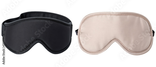 Two sleep masks on a transparent background