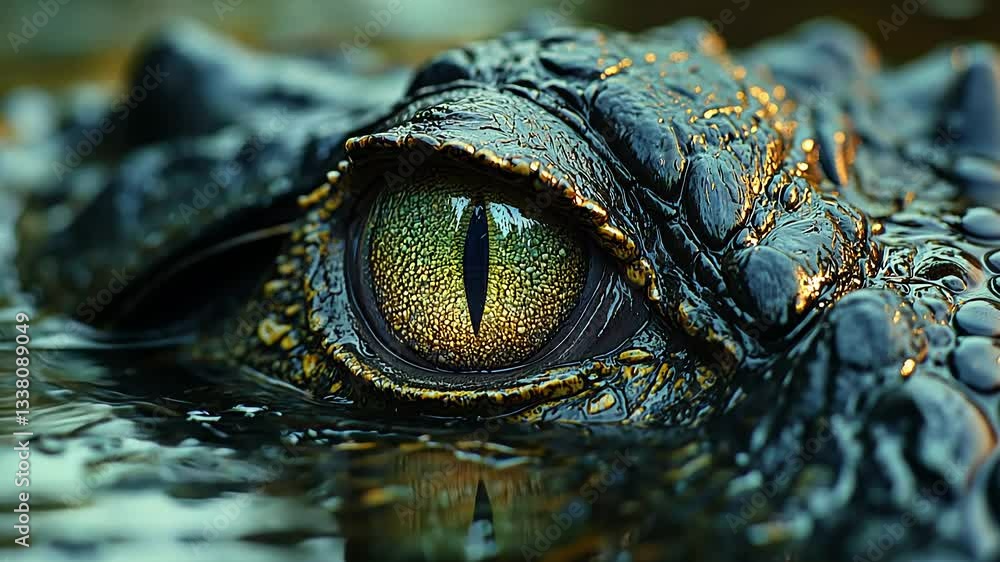 A close-up view of a Gando's striking eye reflecting the shimmering light of its watery habitat. Vibrant details highlight its unique texture and coloration, captivating the observer. A close-up view of a Gando's striking eye reflecting the shimmering light of its watery habitat. Vibrant details highlight its unique texture and coloration, captivating the observer.