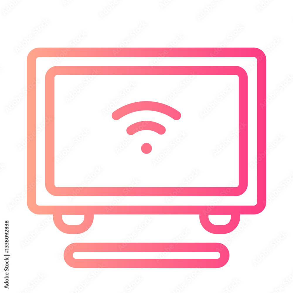 smart tv gradient icon