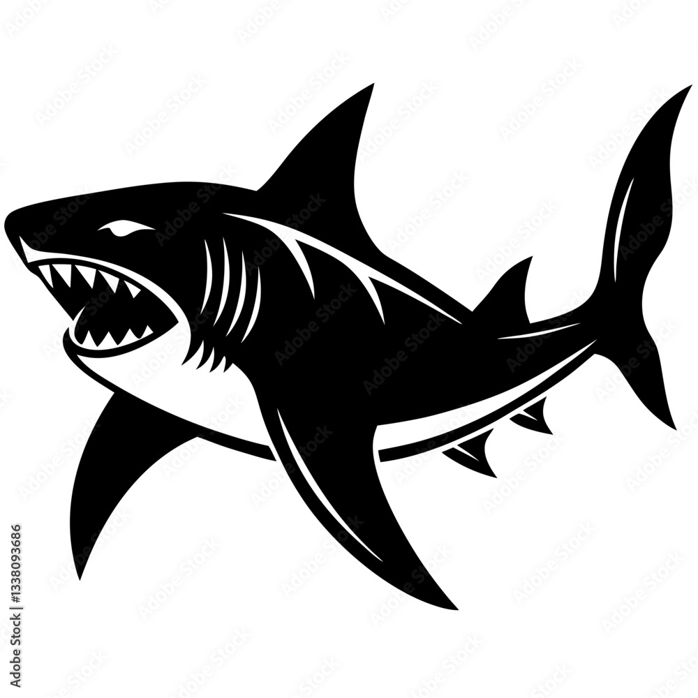 Fototapeta premium shark silhouette