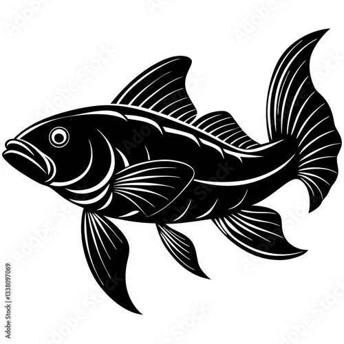 mahseer fish silhouette