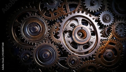 Wallpaper Mural the mechanism of the clock Torontodigital.ca