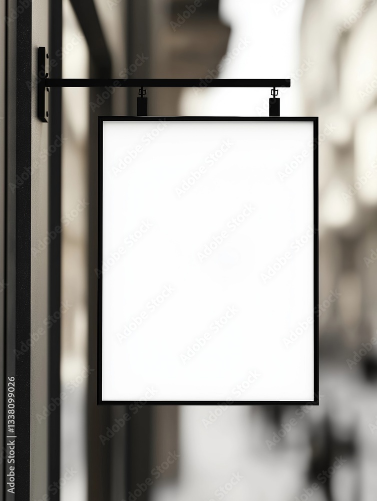 Square Blank Shop Sign Mockup Square Blank Shop Sign Mockup