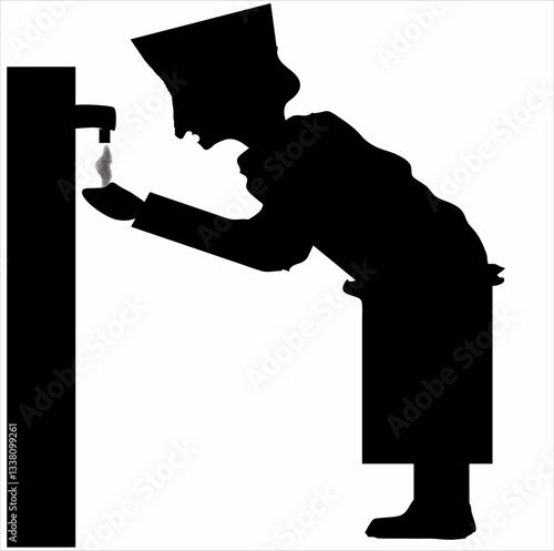 a man performing ablution before praying