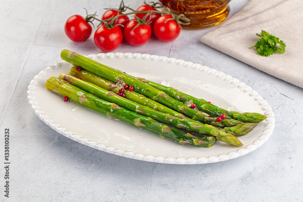 Vegan cuisine cooked asparagus stems Vegan cuisine cooked asparagus stems