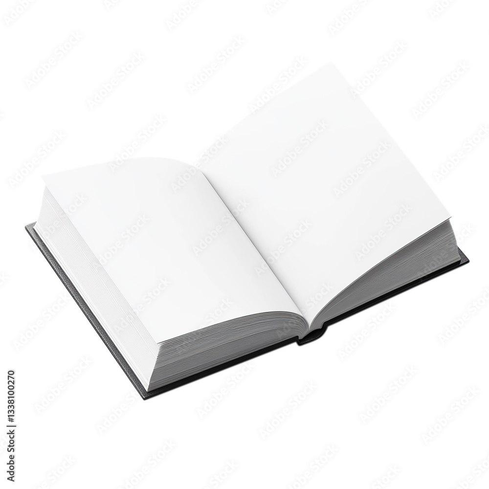 open book with blank pages isolated on transparent background, clipping path, png open book with blank pages isolated on transparent background, clipping path, png