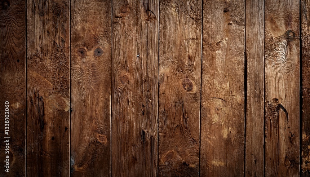 Obraz premium texture of faded wooden or plywood brown wall with cracks, streaks and stains- 67728
