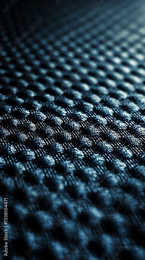 Textile Close-up Woven Pattern Texture in Blue and Black Shades Textile Close-up Woven Pattern Texture in Blue and Black Shades