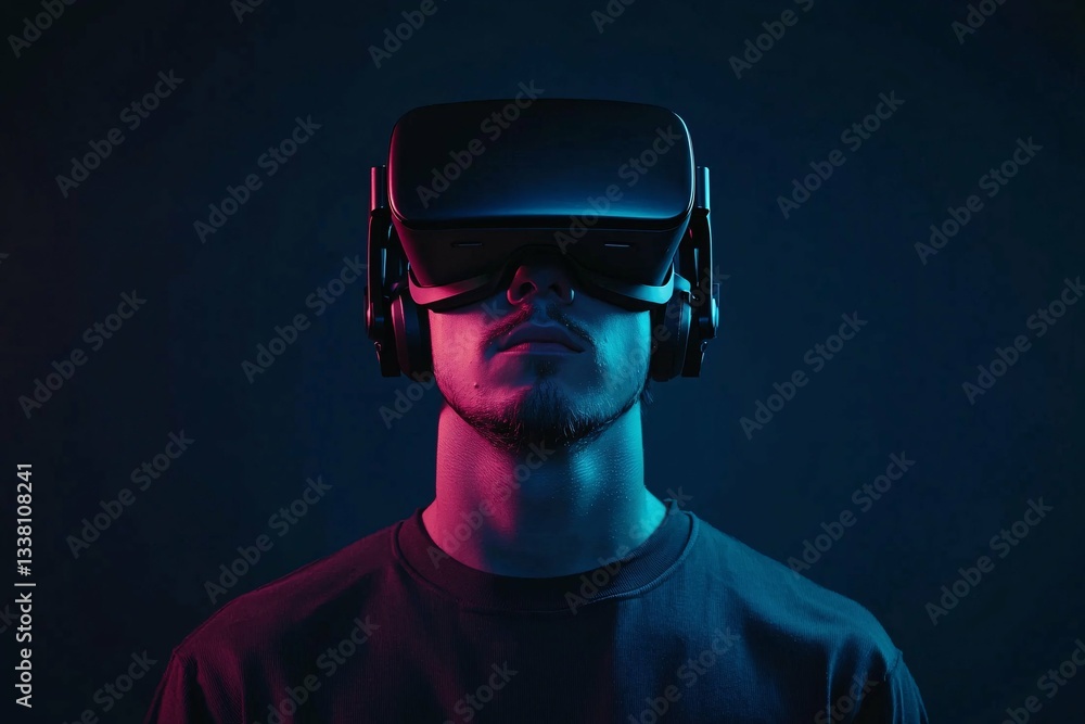 A virtual reality headset on a white background, highlighting cutting-edge technology ideal for depicting immersive gaming experiences. A virtual reality headset on a white background, highlighting cutting-edge technology ideal for depicting immersive gaming experiences.