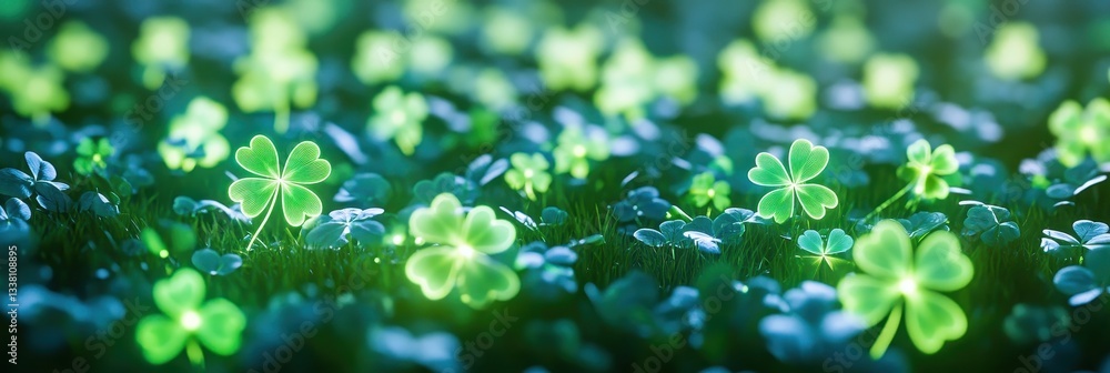 Glorious Clovers Set Amongst Ethereal Lighting Glorious Clovers Set Amongst Ethereal Lighting
