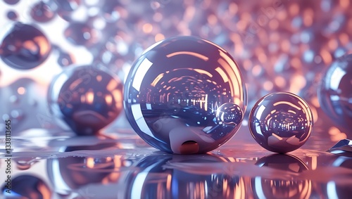 glass balls on the table