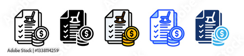 Retirement Planning Icon Set With Multiple Style Collection