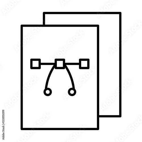 graphic design line icon