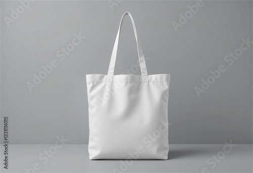 blank white Canvas Tote Bag Mockup