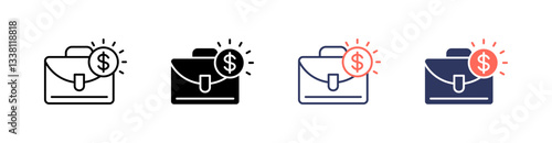 Business Multi Style Icon Set Vector 