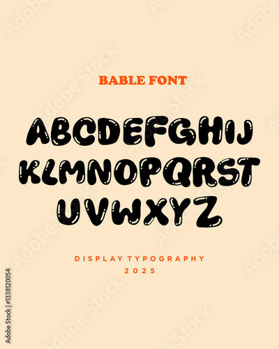 Bubble balloon custom font typography vector typerface alphabet letter isolated editable
