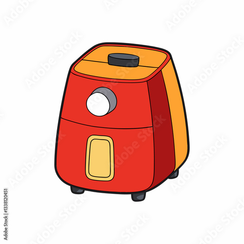 vector illustration of an air fryer
