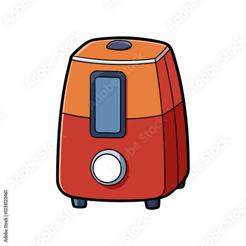 vector illustration of an air fryer