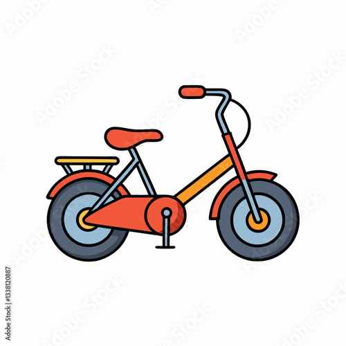 vector illustration of an electric bike
