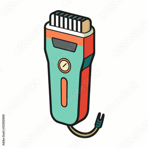 electric shaver isolated on white