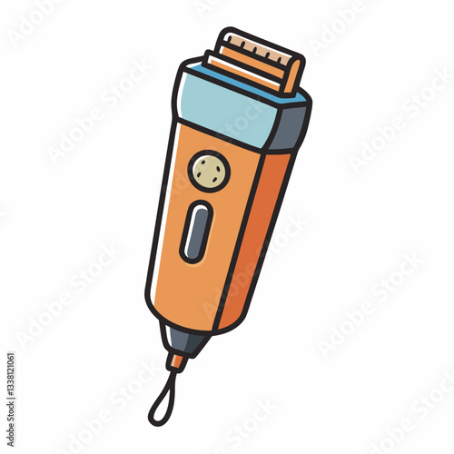 electric shaver isolated on white