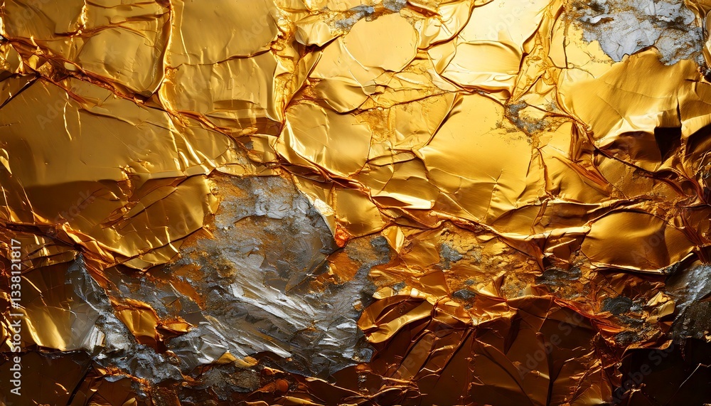 Celestial gold foil with subtle silver undertones Celestial gold foil with subtle silver undertones