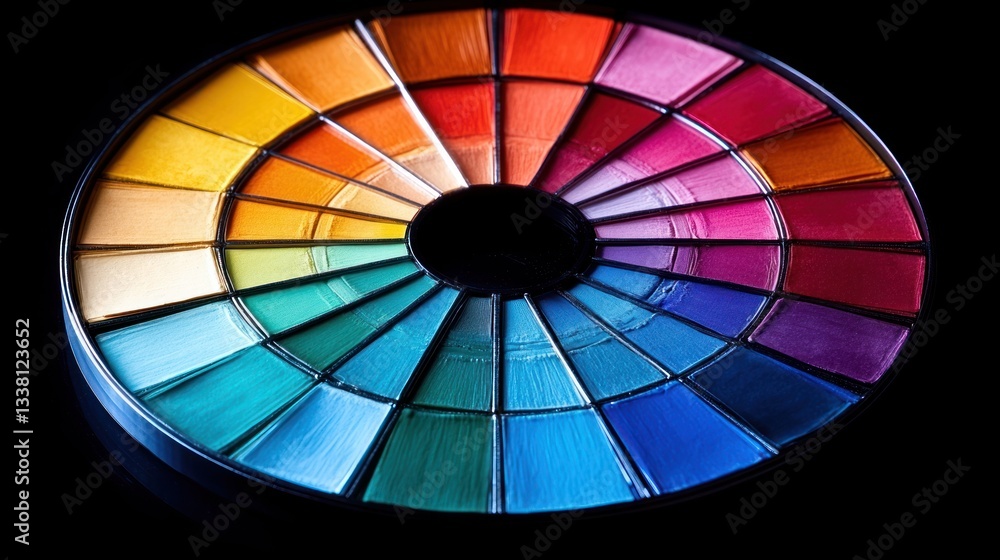 Obraz premium Vibrant spectrum: A color wheel of hues in perfect chromatic balance and harmony