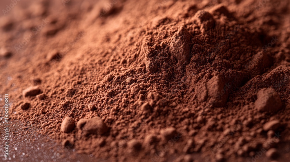 Soft brown cocoa powder dusting Soft brown cocoa powder dusting