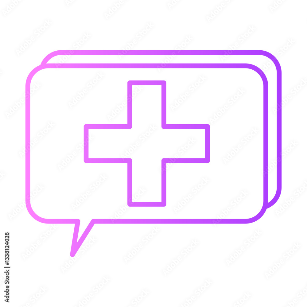 Obraz premium online medical gradient icon