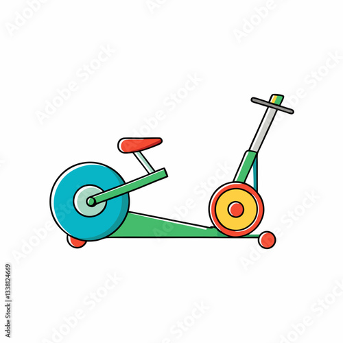 Recumbent bike vector illustration